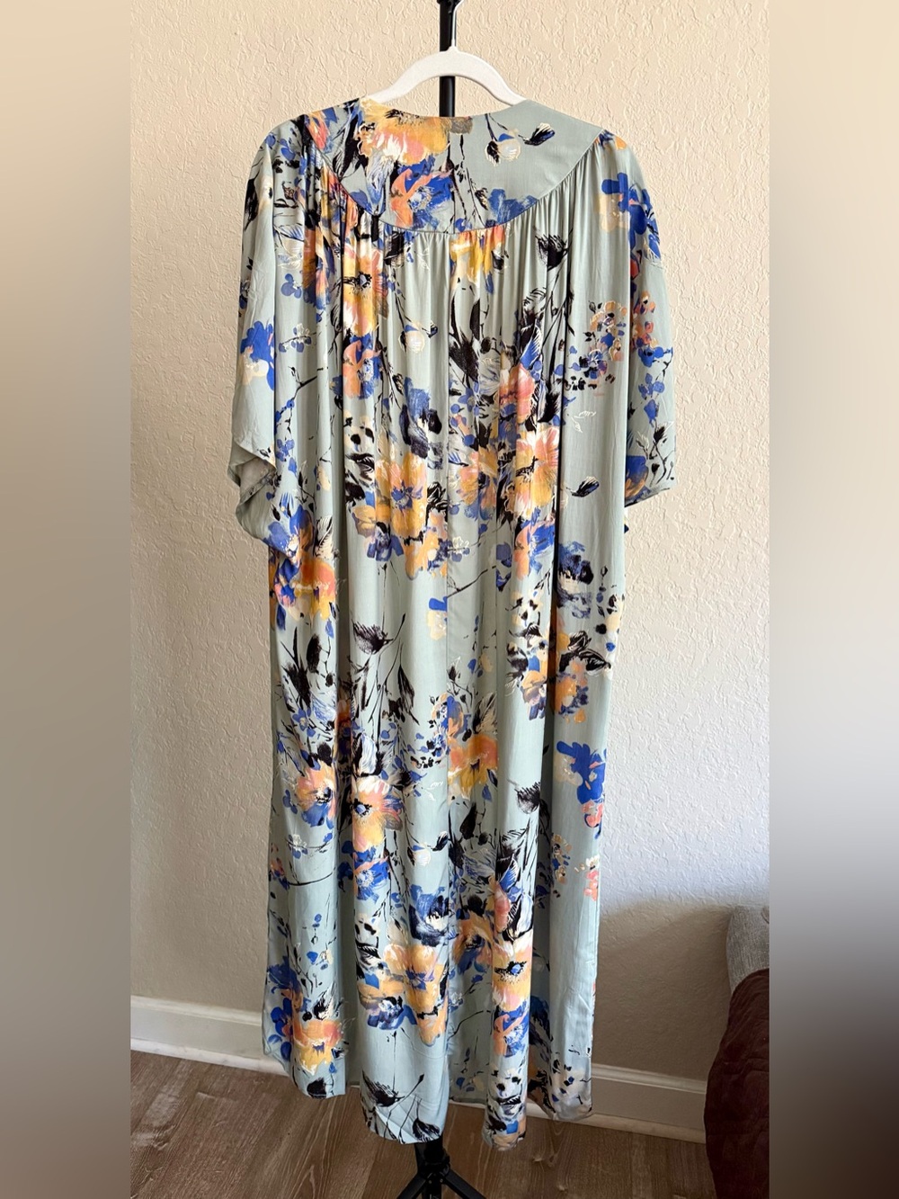 Bluheaven Blue Sage Floral Maxi Kimono Duster Boho Oversized NWOT - Picture 10 of 13